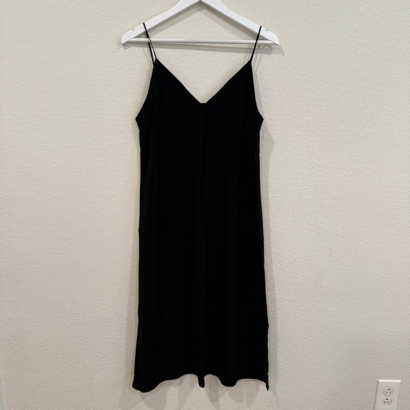 Cuyana Silk Slip Dress in Black colorway - Picture 2 of 6